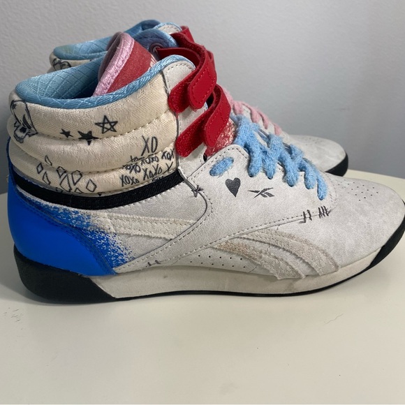 Reebok Freestyle High Harley Quinn DC Comics Sneaker Shoes Women’s Size 7.5‎ - Picture 4 of 12